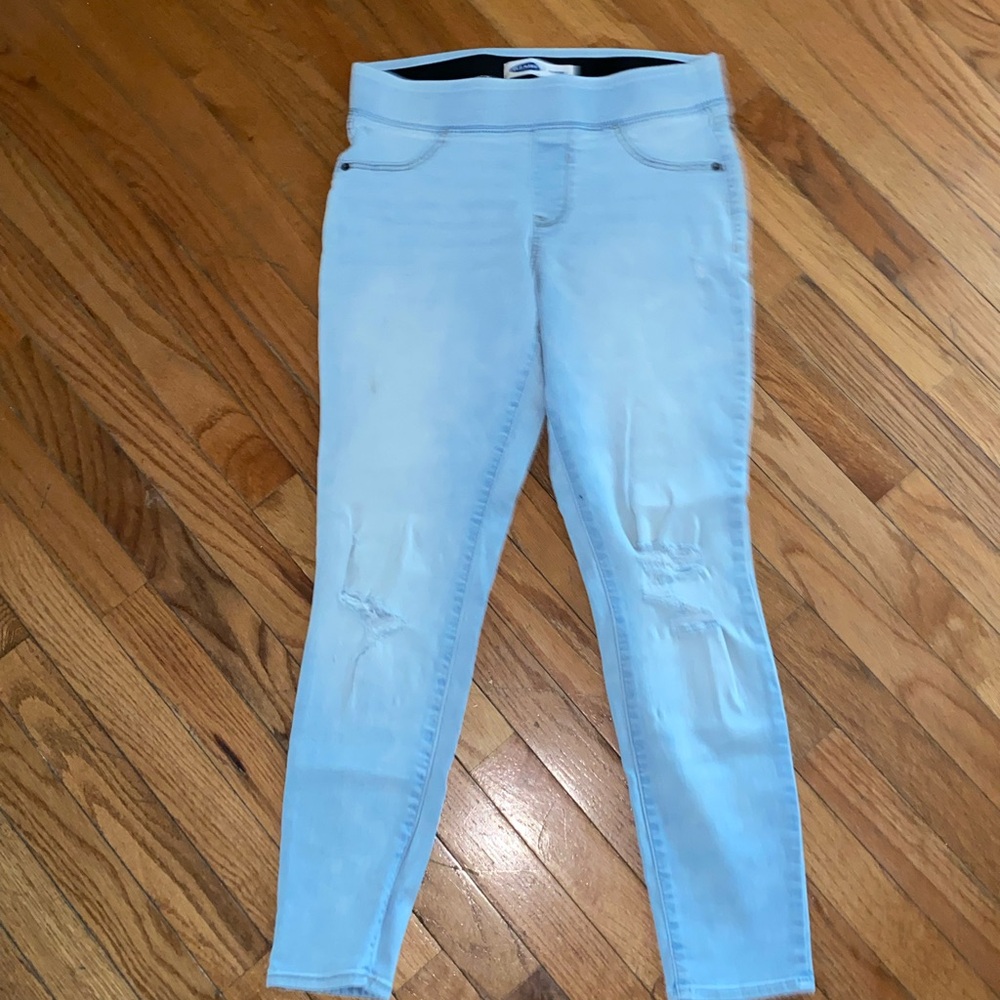 Old Navy Blue Jeggings High-Waisted Slim Fit